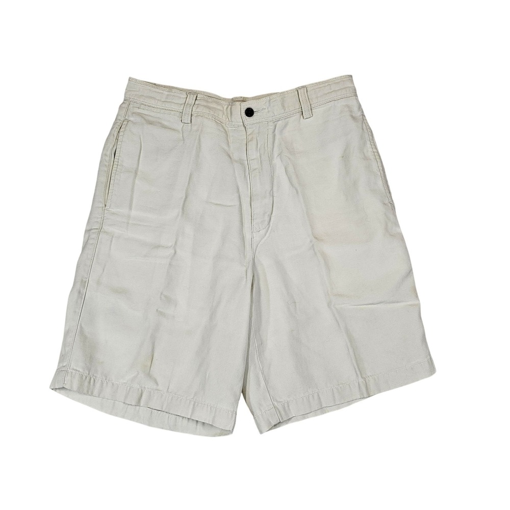 Tommy Bahama Shorts Mens 33 White Tencel Lyocell Pleated‎ Chino Summer Casual
